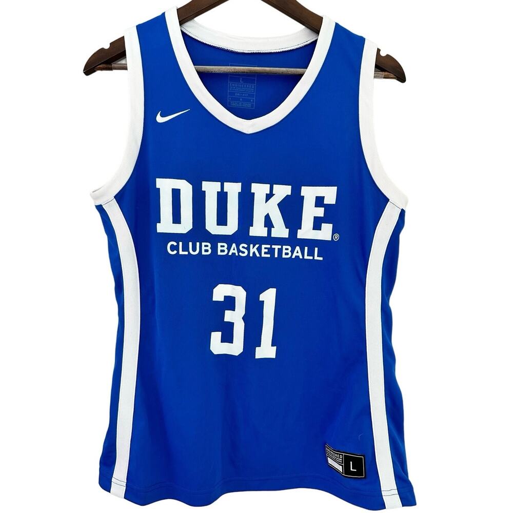 Nike Dri-Fit Duke Blue Devils Club Basketball Jersey #31 Men's Size L Tank Top